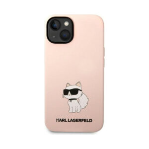 Coque iPhone 14 Plus Karl Lagerfeld Silicone NFT Choupette rose — visuel 3