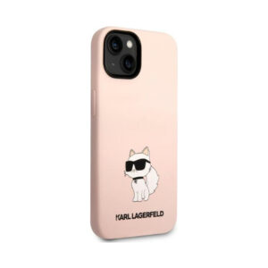 Coque iPhone 14 Plus Karl Lagerfeld Silicone NFT Choupette rose — visuel 4