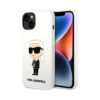 Coque iPhone 14 Plus Karl Lagerfeld Silicone NFT Ikonik blanche