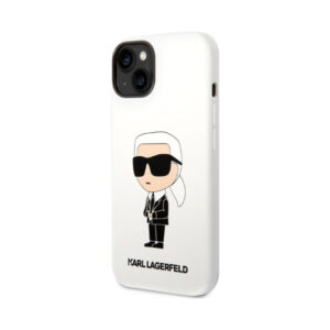 Coque iPhone 14 Plus Karl Lagerfeld Silicone NFT Ikonik blanche — visuel 2