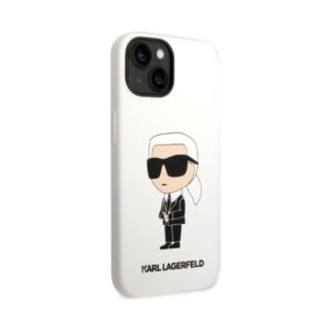 Coque iPhone 14 Plus Karl Lagerfeld Silicone NFT Ikonik blanche — visuel 4
