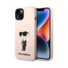 Coque iPhone 14 Plus Karl Lagerfeld Silicone NFT Ikonik MagSafe rose