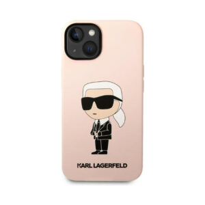 Coque iPhone 14 Plus Karl Lagerfeld Silicone NFT Ikonik rose — visuel 3