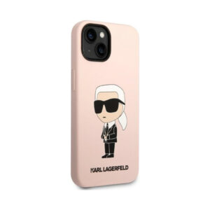 Coque iPhone 14 Plus Karl Lagerfeld Silicone NFT Ikonik rose — visuel 4