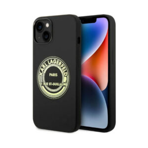 Coque iPhone 14 Plus Karl Lagerfeld Silicone RSG noire