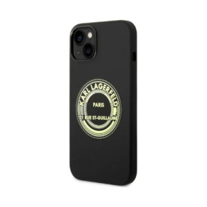 Coque iPhone 14 Plus Karl Lagerfeld Silicone RSG noire — visuel 2