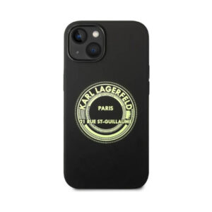 Coque iPhone 14 Plus Karl Lagerfeld Silicone RSG noire — visuel 3