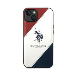 Coque iPhone 14 Plus US Polo Assn Tricolor Embossed blanche — visuel 3