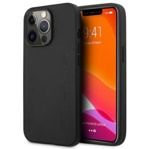 Coque iPhone 14 Pro AMG Leather Hot Stamped noire