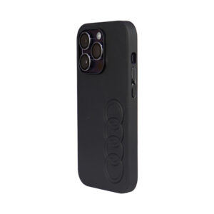 Coque iPhone 14 Pro Audi Synthetic Leather noire — visuel 3