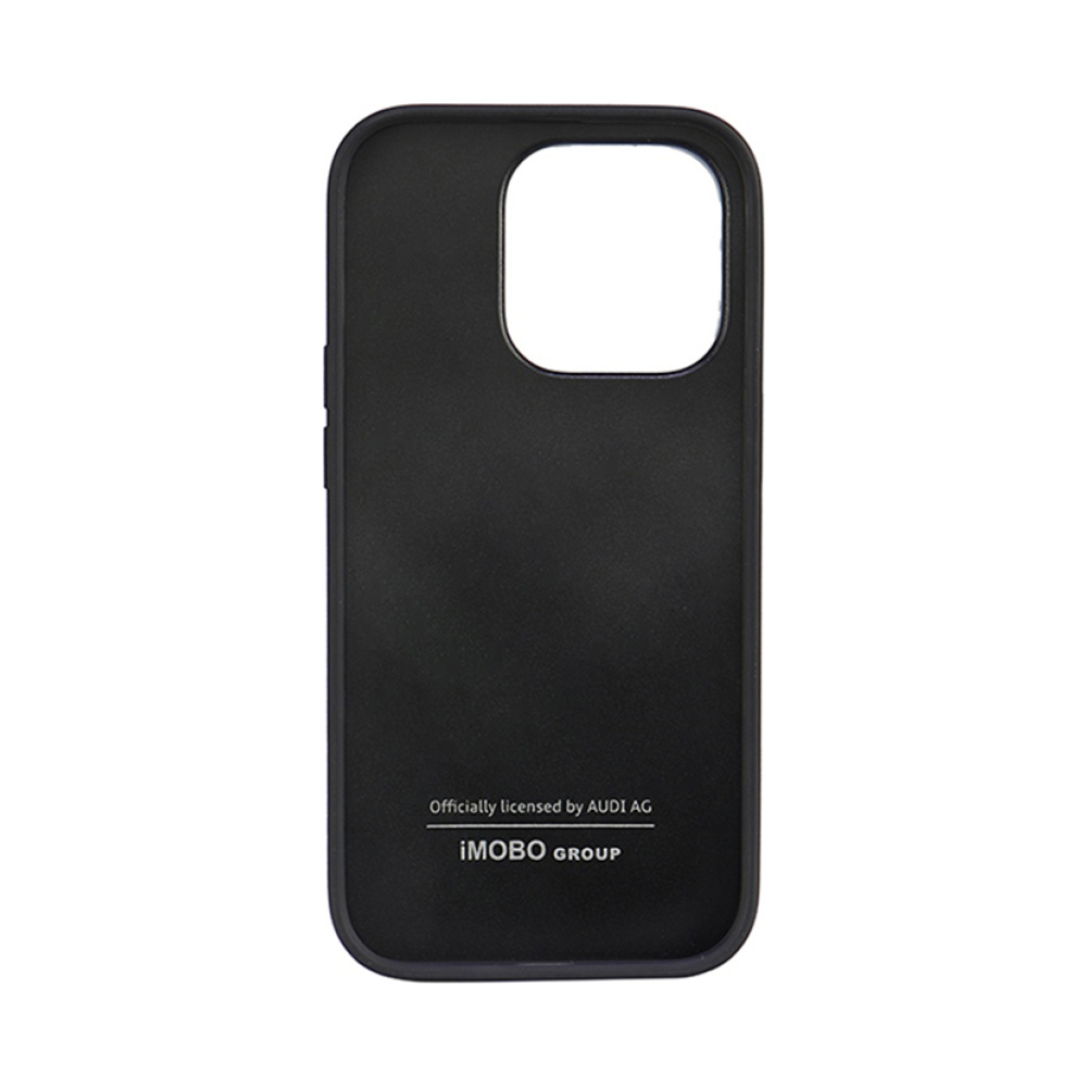 Coque iPhone 14 Pro Audi Synthetic Leather noire — visuel 4