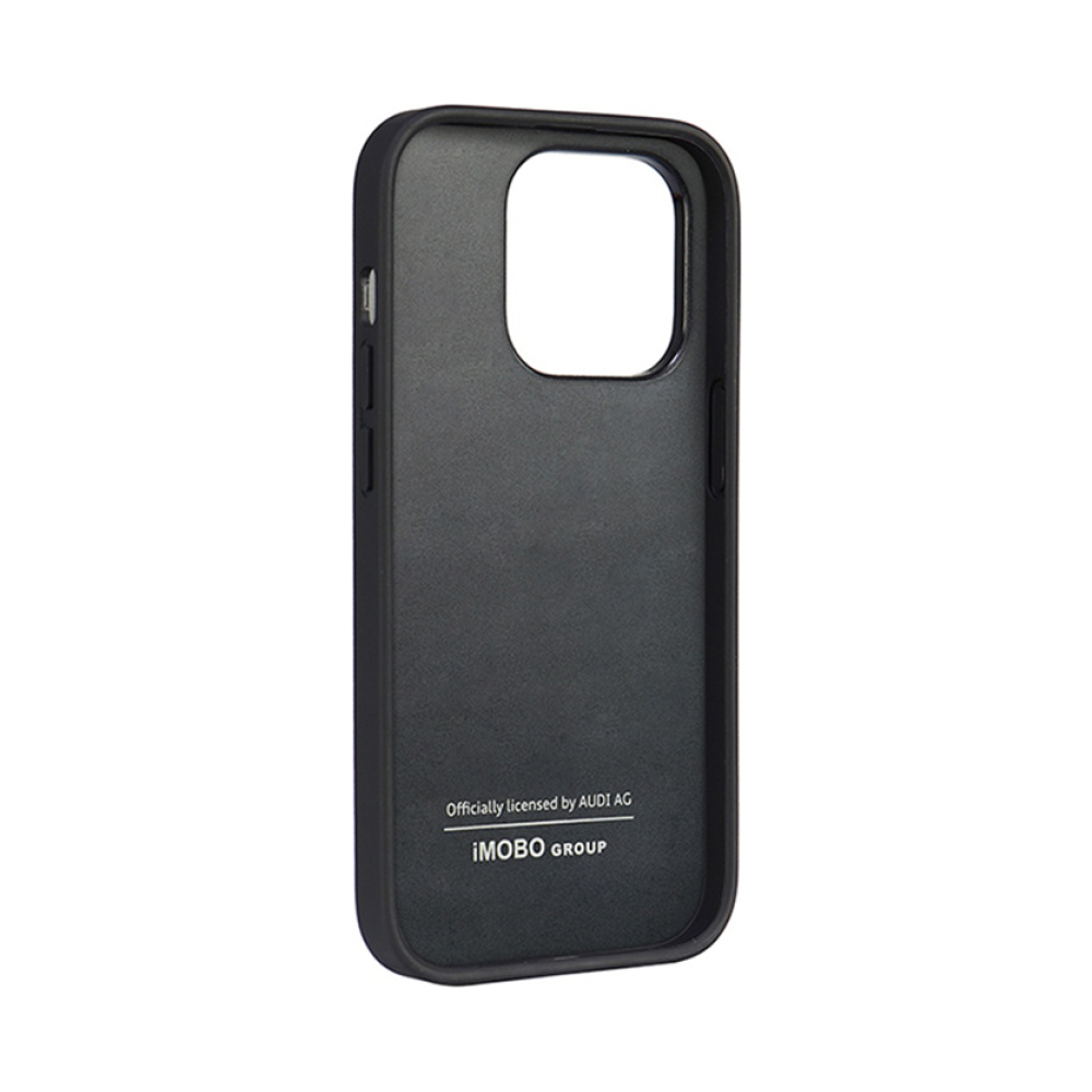 Coque iPhone 14 Pro Audi Synthetic Leather noire — visuel 5