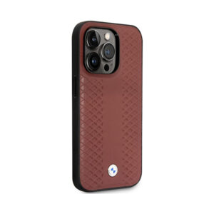 Coque iPhone 14 Pro BMW Leather Diamond Pattern MagSafe — visuel 4