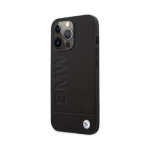 Coque iPhone 14 Pro BMW Signature Logo Imprint MagSafe noire — visuel 2