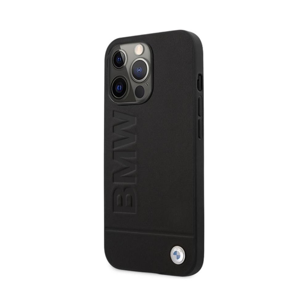 Coque iPhone 14 Pro BMW Signature Logo Imprint MagSafe noire — visuel 2