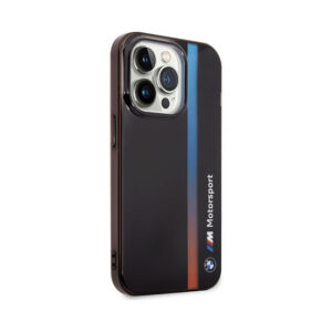 Coque iPhone 14 Pro BMW Tricolor Stripe noire — visuel 4