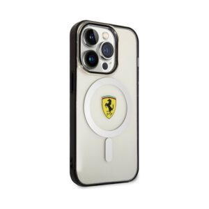 Coque iPhone 14 Pro Ferrari Outline Magsafe transparente — visuel 4