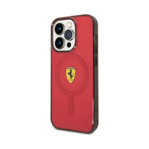 Coque iPhone 14 Pro Ferrari Translucent MagSafe rouge — visuel 2