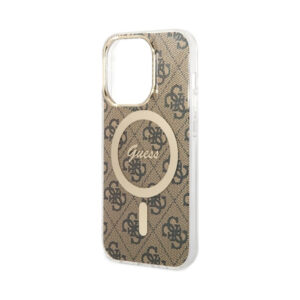 Coque iPhone 14 Pro Guess 4G MagSafe brune — visuel 5