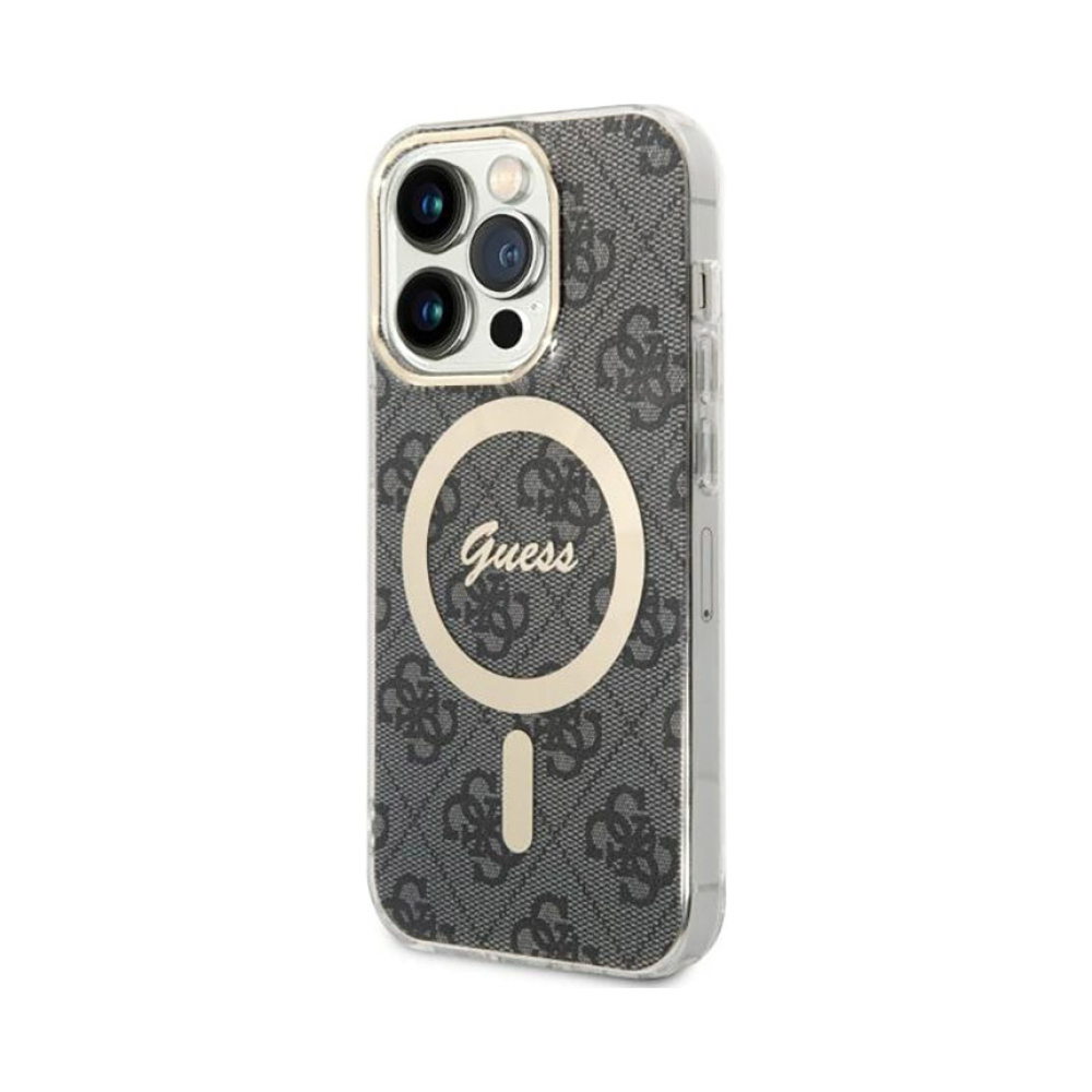 Coque iPhone 14 Pro Guess 4G MagSafe noire