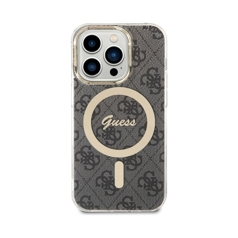 Coque iPhone 14 Pro Guess 4G MagSafe noire — visuel 2