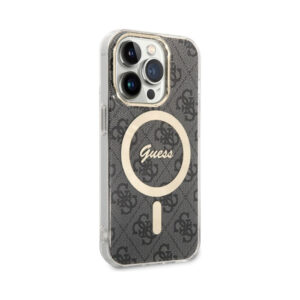Coque iPhone 14 Pro Guess 4G MagSafe noire — visuel 3