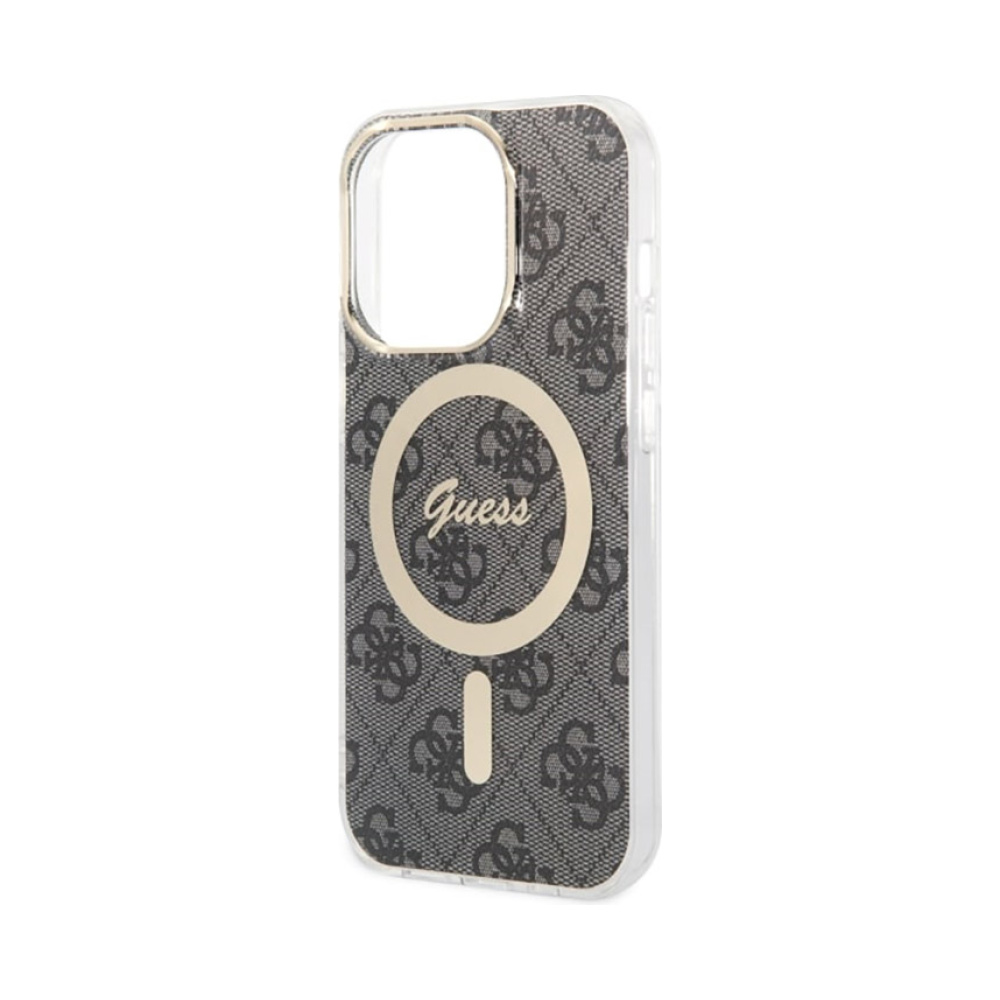 Coque iPhone 14 Pro Guess 4G MagSafe noire — visuel 5