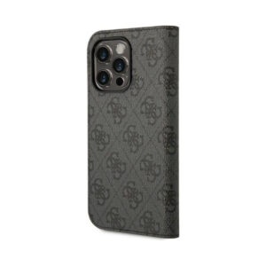 Coque iPhone 14 Pro Guess 4G Metal Camera Outline Booktype Case noire — visuel 2
