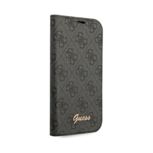 Coque iPhone 14 Pro Guess 4G Metal Camera Outline Booktype Case noire — visuel 5
