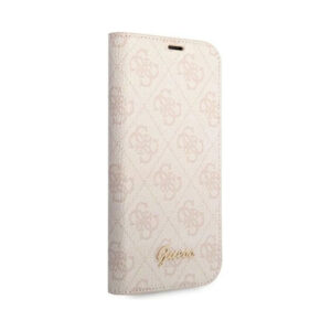 Coque iPhone 14 Pro Guess 4G Metal Camera Outline Booktype Case rose — visuel 5