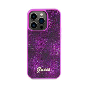 Coque iPhone 14 Pro Guess Disco Metal Script — visuel 3