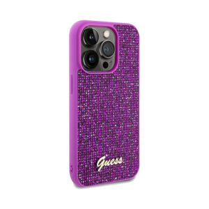 Coque iPhone 14 Pro Guess Disco Metal Script — visuel 4