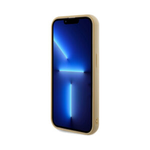 Coque iPhone 14 Pro Guess Disco Metal Script dorée — visuel 5