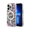 Coque iPhone 14 Pro Guess Flower MagSafe rose