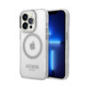 Coque iPhone 14 Pro Guess Metal Outline MagSafe transparente