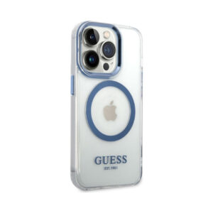Coque iPhone 14 Pro Guess Metal Outline MagSafe transparente — visuel 4