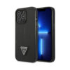 Coque iPhone 14 Pro Guess Saffiano Triangle Logo Case noire