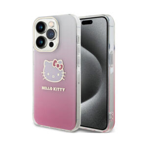 Coque iPhone 14 Pro Hello Kitty IML Gradient Electrop Kitty Head rose