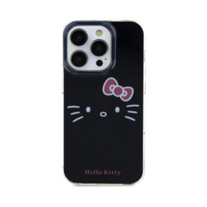 Coque iPhone 14 Pro Hello Kitty IML Kitty Face noire — visuel 3