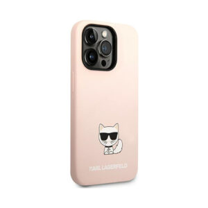 Coque iPhone 14 Pro Karl Lagerfeld Choupette Body rose pâle — visuel 4