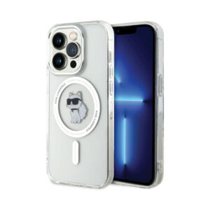 Coque iPhone 14 Pro Karl Lagerfeld IML Choupette MagSafe transparente