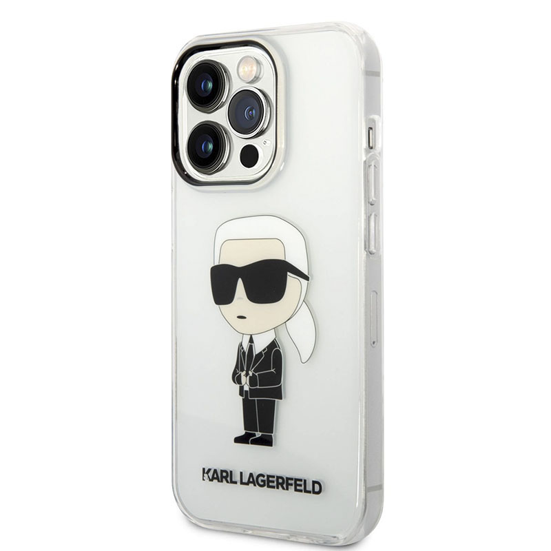 Coque iPhone 14 Pro Karl Lagerfeld IML NFT Ikonik transparente