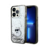 Coque iPhone 14 Pro Karl Lagerfeld Liquid Glitter Choupette transparente