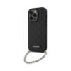 Coque iPhone 14 Pro Karl Lagerfeld Saffiano Monogram Chain noire