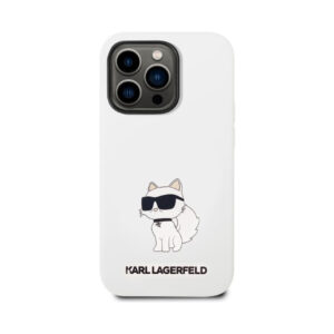 Coque iPhone 14 Pro Karl Lagerfeld Silicone NFT Choupette blanche — visuel 3
