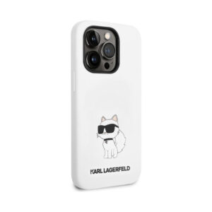 Coque iPhone 14 Pro Karl Lagerfeld Silicone NFT Choupette blanche — visuel 4