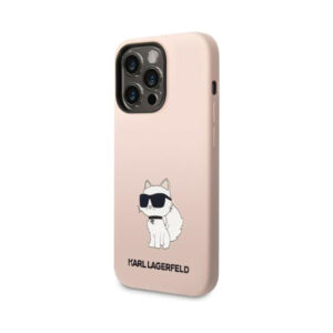 Coque iPhone 14 Pro Karl Lagerfeld Silicone NFT Choupette rose — visuel 2