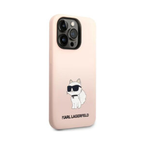 Coque iPhone 14 Pro Karl Lagerfeld Silicone NFT Choupette rose — visuel 4