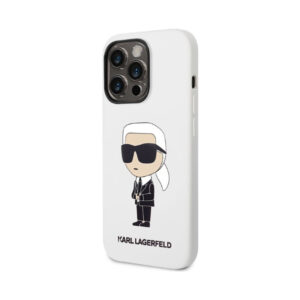 Coque iPhone 14 Pro Karl Lagerfeld Silicone NFT Ikonik blanche — visuel 2