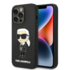 Coque iPhone 14 Pro Karl Lagerfeld Silicone NFT Ikonik MagSafe noire